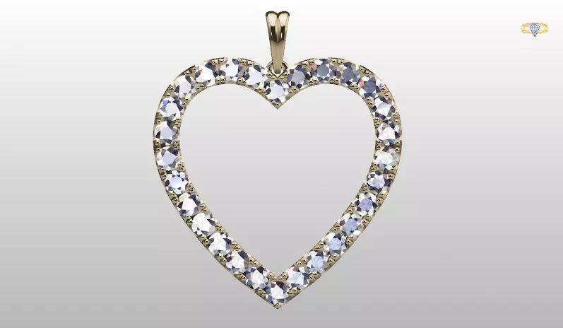 HEART PENDANT WITH BAIL