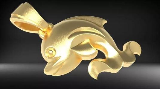 Puffy mini Dolphin Charm Necklace Pendant