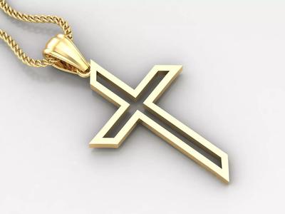 High Cross Pendant Light Gold 18K 4CP042