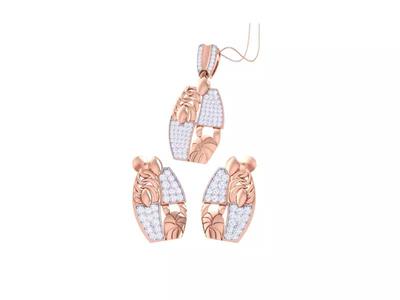 Earring Pendant Set 3dm STL OBJ FBX Renders Details