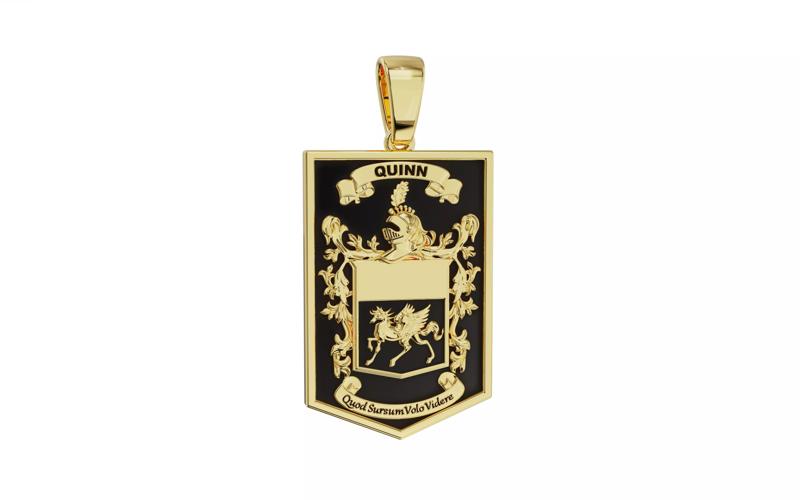 QUINN FAMILY CREST PENDANT FOR MEN