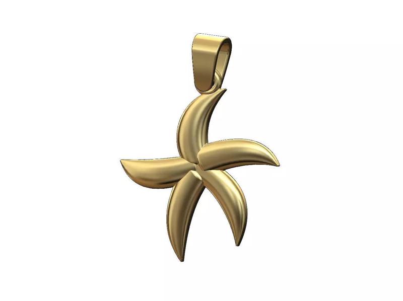 Simple starfish pendant charm