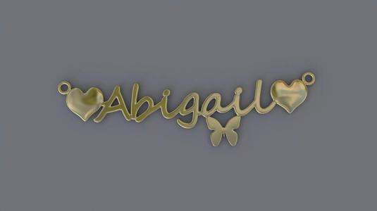 Jewelry Necklace Pendant Abigail  3D Print
