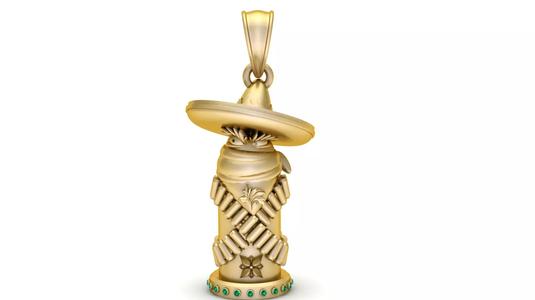 Gold Army Soldier Pendant