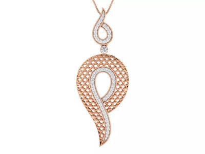 Wire Mesh High Jewelry Pendant Earrings Set 3dm stl obj mtl