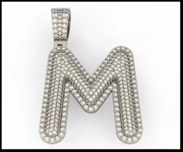 M BUBLLE FONT PENDANT
