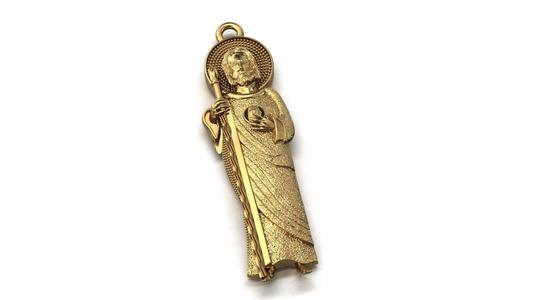 St Jude Pendant Saint Jude Jewelry STL 3DM San Judas Necklace