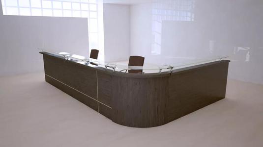 counter office reception desk