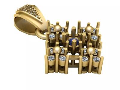 SQUAR GOLD PENDANT