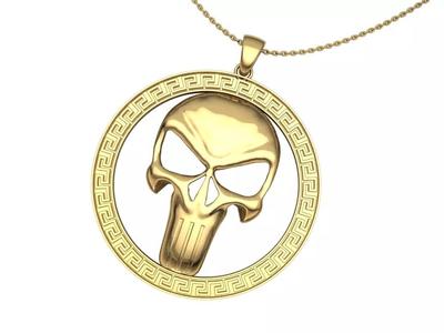 Punisher Justiceiro pendant skull