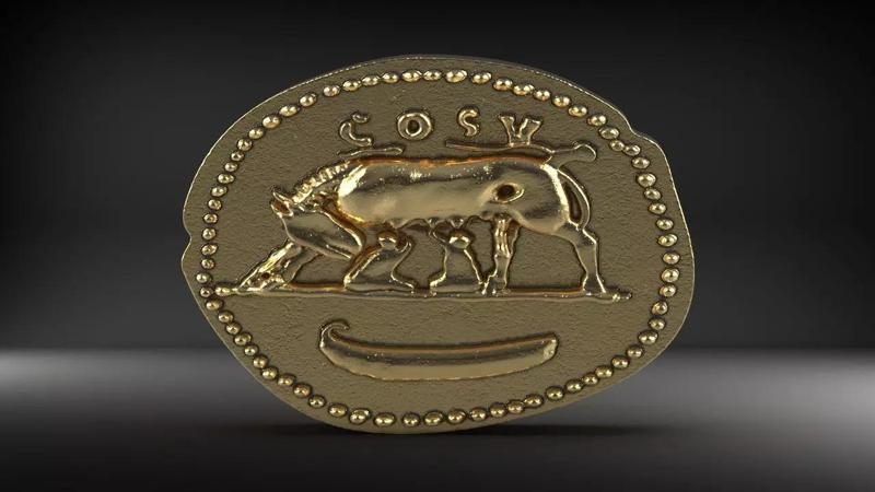 old  coin handmade look pendant