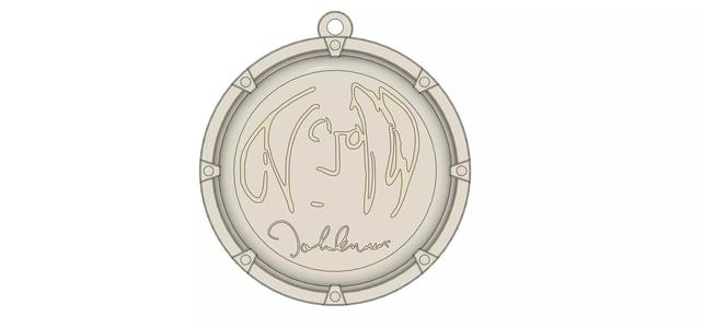 John Lennon Medallion Keychain