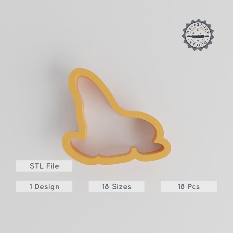 Seals Shape Cutter Set, 18 Sizes 0.75"-5", Ocean Animal Cookie & Clay STL for 3D Printing