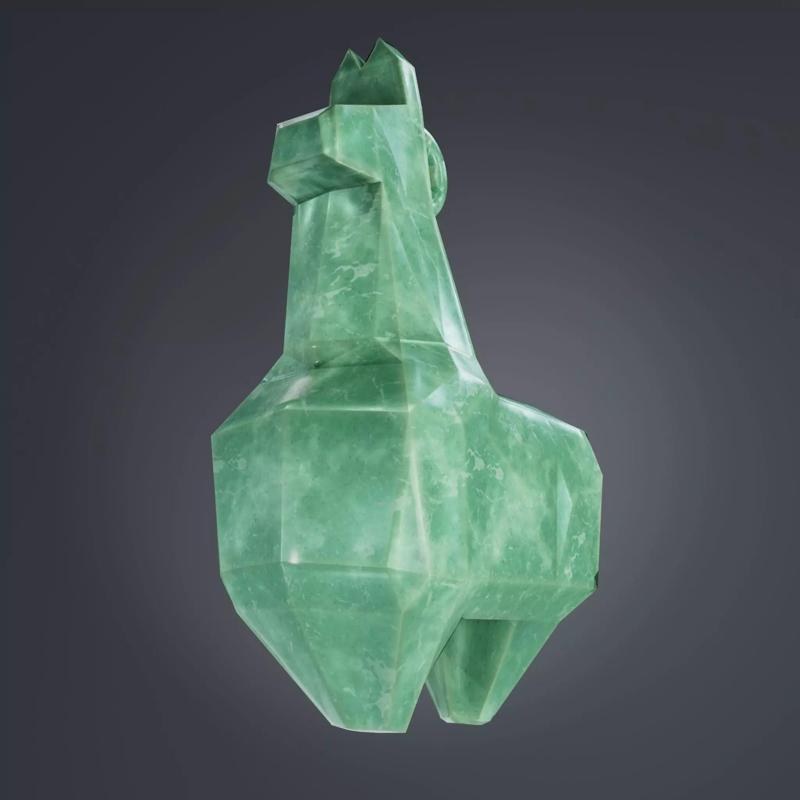 Fornite Crystal Llama Pendant keyring