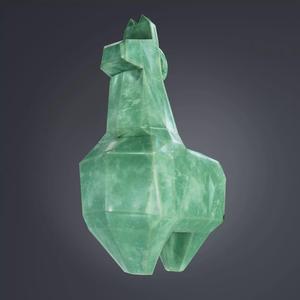 Fornite Crystal Llama Pendant keyring