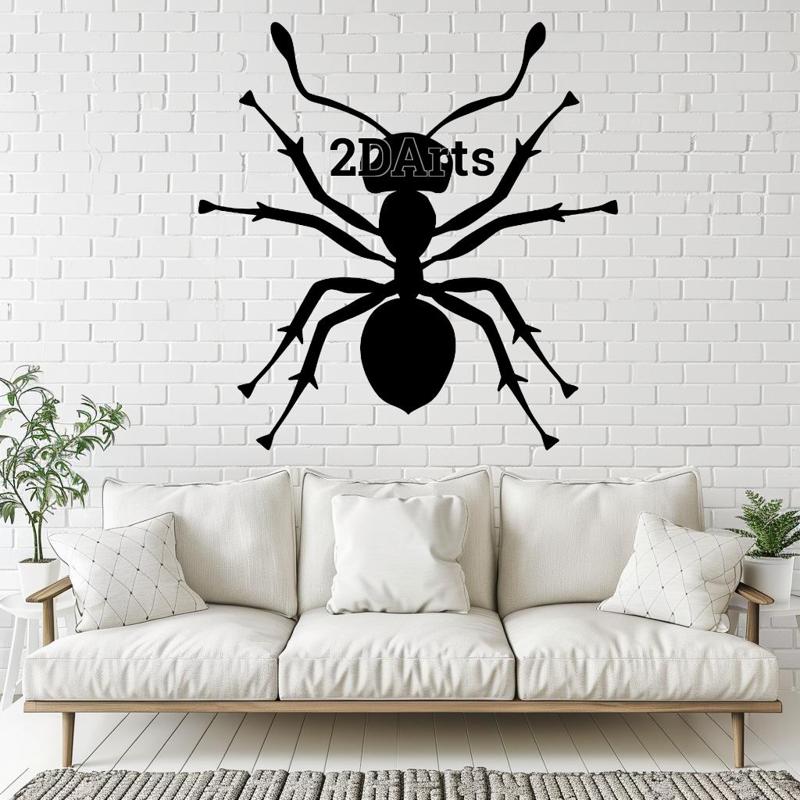 Ant 2D Wall Art/Window Art - Digital STL & SVG Files for 3D Printing and Laser Cutting