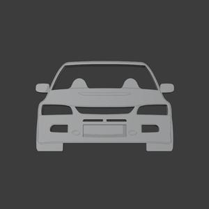 Mitsubishi Evolution OUTLINE - WALL ART - KEY FOB