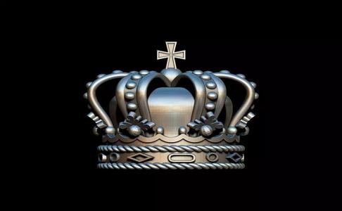 Crown golden pendant