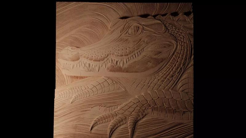 Caiman CNC 3d Print High Relief Sand Casting