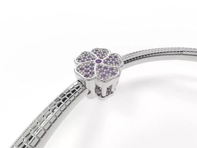 Charm Flower with Gems