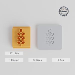Wheat Stamp Tile Set, 5 Motif Sizes, Perfect for Clay, Cookies, Fondant & More