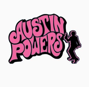 3x AUSTIN POWERS Logo Display by MANIACMANCAVE3D