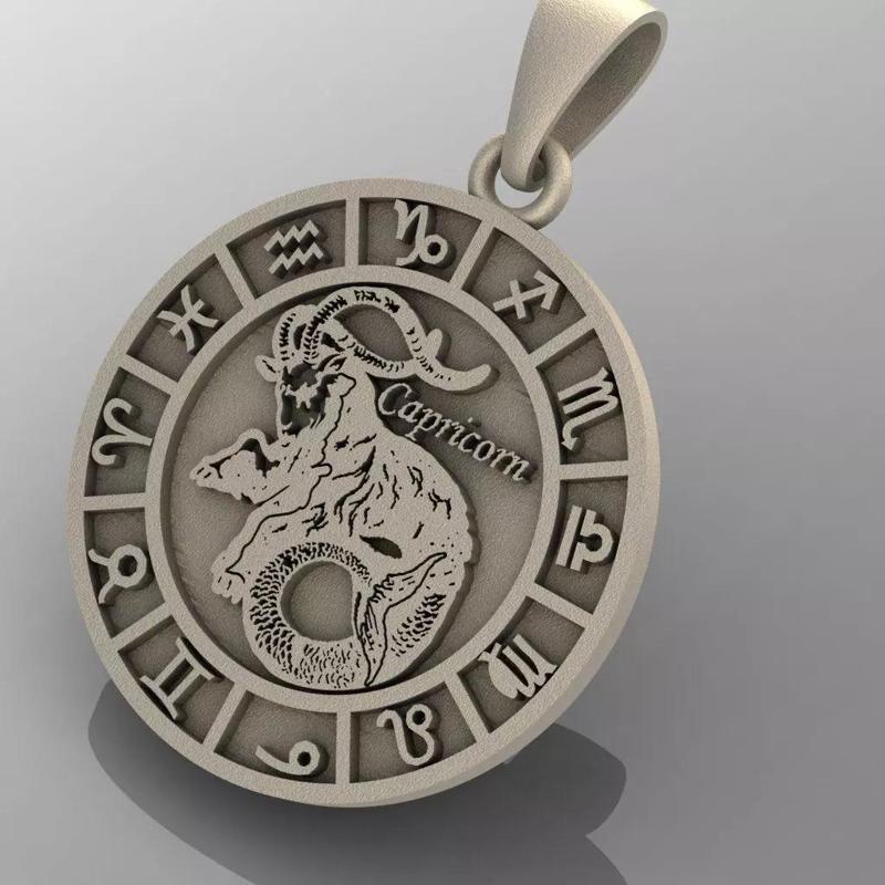 Capricorn zodiac pendant