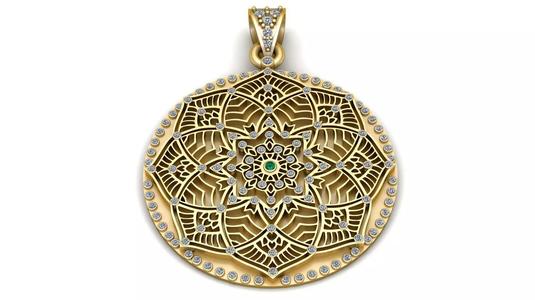 Carat Round cut PENDANT 3D PRINTABLE MODEL
