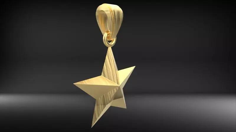 Cryspy 5 Five Star Pendant Charm Necklace Jewelry