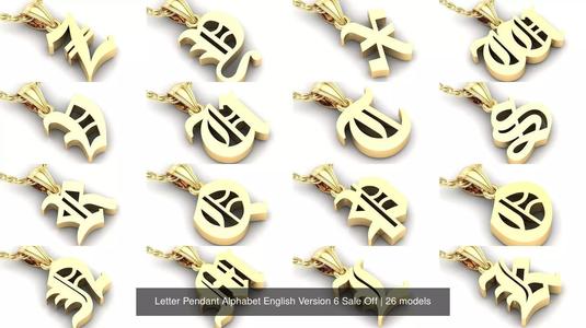 Letter Pendant Alphabet English Version 6 Sale Off 3D Model Collection