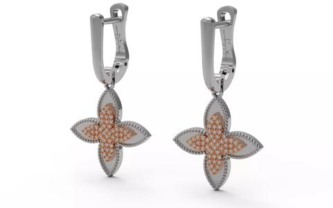 Earrings rose gold earring set