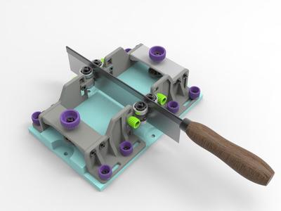 Miter Box for Fret Grooving