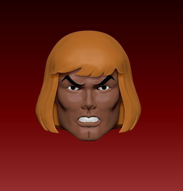 He-man Filmation 2 Head action figure