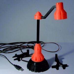 LedLamp orange and lamp with usb cord