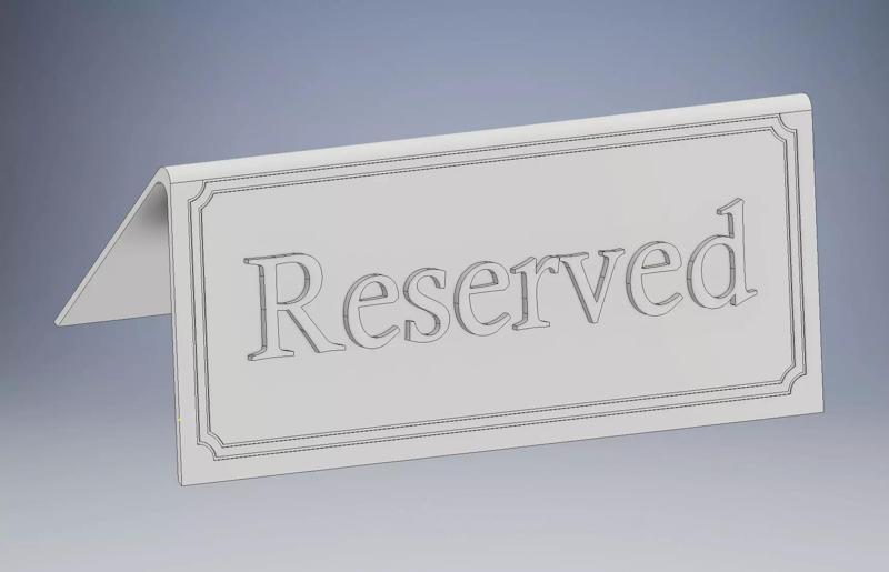 Reserved Table Sign