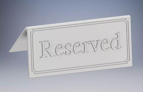Reserved Table Sign
