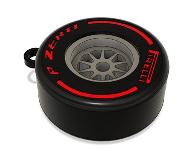 formula 1 wheel rim keychain