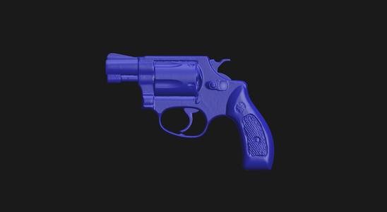 SMITH & WESSON REVOLVER MODEL 36 MOD 36 Real Size 3D Scan High Quality Gun Mold 3D SCAN