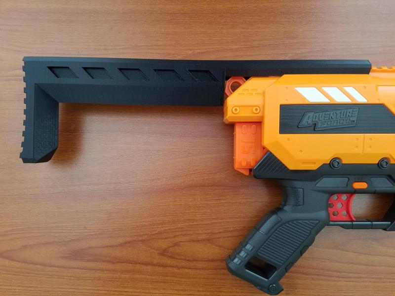 Adventure Force Conquest Pro Stock Nerf Dart Blaster Mod Nerf Stock Kit 3D Print STL File Creality Ender 3 CR-10 Detailed Print Instructions