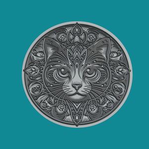 Cat Animal Medallion