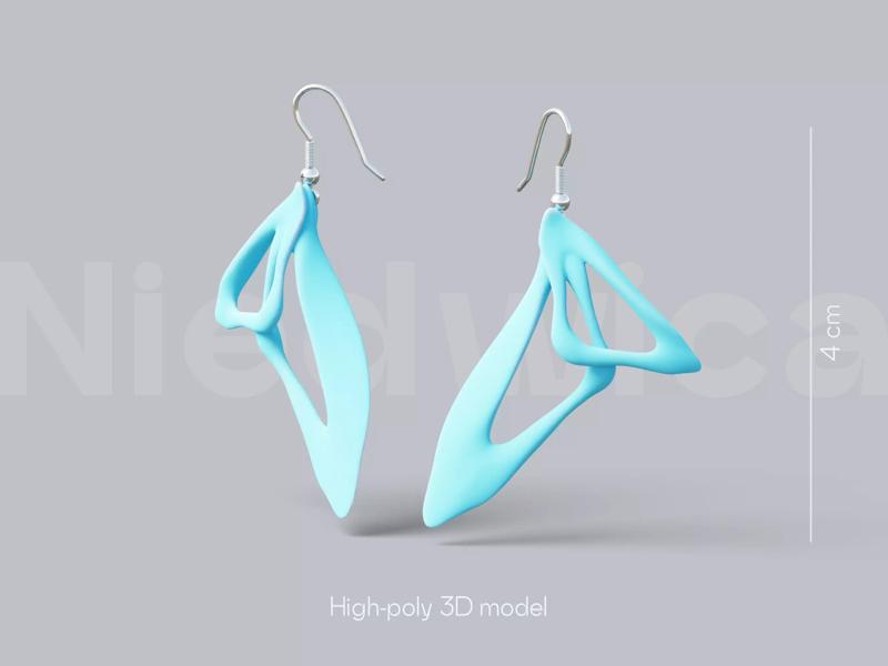 ABSTRIS Earrings 3D Model for 3D Printing STL file