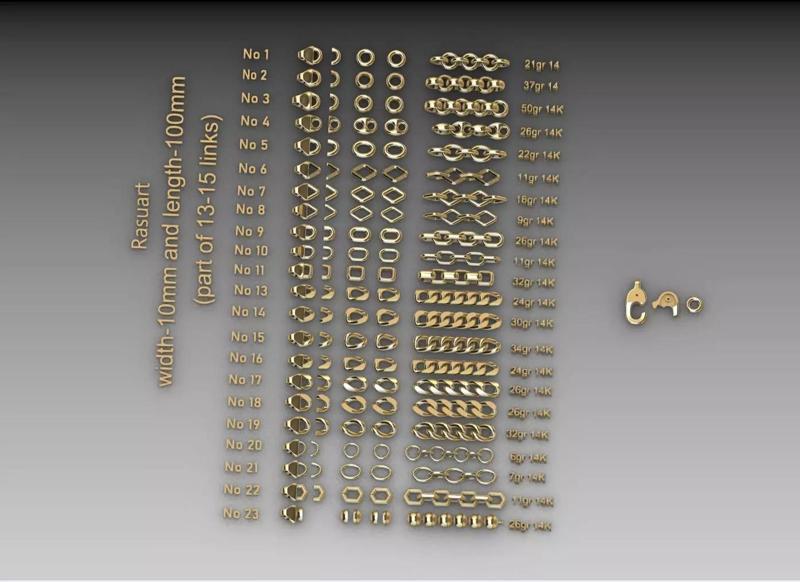 LINK CHAIN CUBAN 23 PIECE