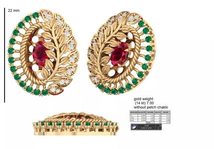 Luxury green diamond brooch