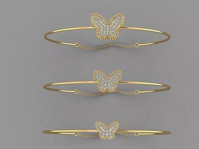 Gold Silver Bracelet 3d Printing model