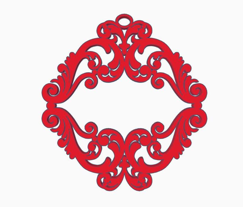 Baroque style christmas tree decoration