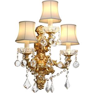 Golden Sconce in classic style with crystal lampshade Wall lamp 3D model