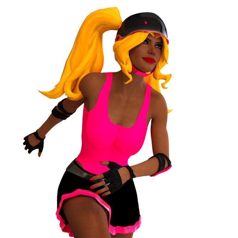 Roller Derby Girl Statuette