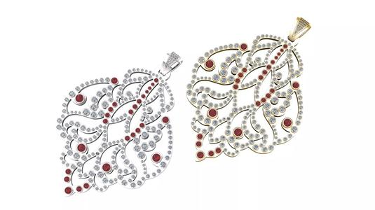 3D GOLD EARRING PENDANT
