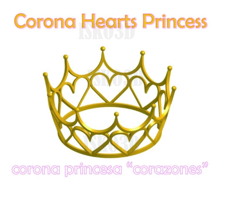 Crown of hearts princess - tiara - queen