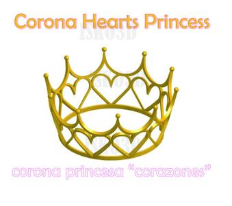 Crown of hearts princess - tiara - queen